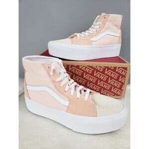 VANS Sk8-Hi Tapered Sneaker Platform Suede Peach Canvas Casual Women VN0A5JMKB0D